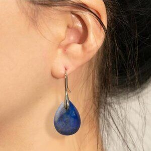 Agate Stone Dangle Earrings | Natural Gemstone Drop Earrings